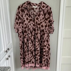 Umgee + animal print dress xl